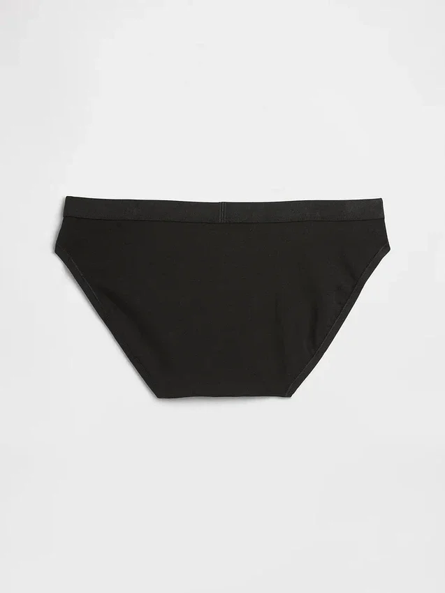 Braguitas de bikini de algodón orgánico elástico con logotipo