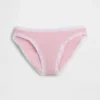 Braguitas de bikini de algodón orgánico elástico con ribete de encaje