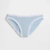Braguitas de bikini de algodón orgánico elástico con ribete de encaje