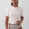 Braguitas de bikini de talle alto de algodón orgánico elástico