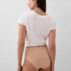 Braguitas de bikini de talle alto de algodón orgánico elástico