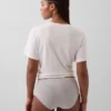 Braguitas de bikini de talle alto de algodón orgánico elástico