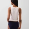 Braguitas de bikini de talle alto de algodón orgánico elástico