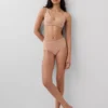 Braguitas de bikini de talle alto de algodón orgánico elástico