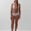 Braguitas de bikini de talle alto de algodón orgánico elástico