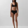 Braguitas de bikini de talle alto de algodón orgánico elástico