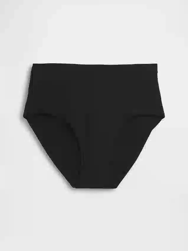 Braguitas de bikini de talle alto de algodón orgánico elástico