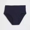 Braguitas de bikini de talle alto de algodón orgánico elástico
