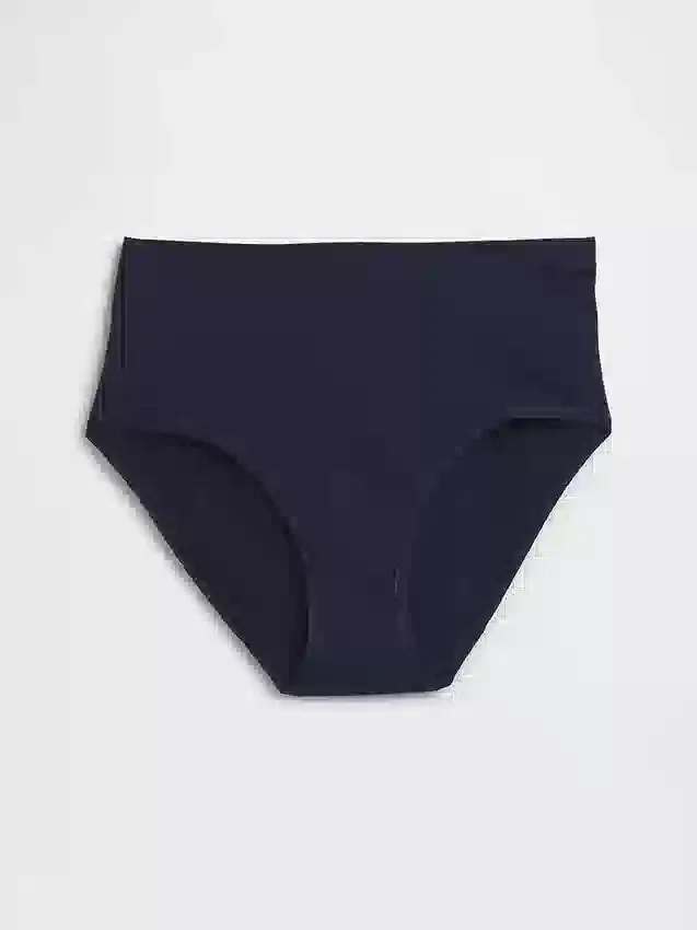 Braguitas de bikini de talle alto de algodón orgánico elástico
