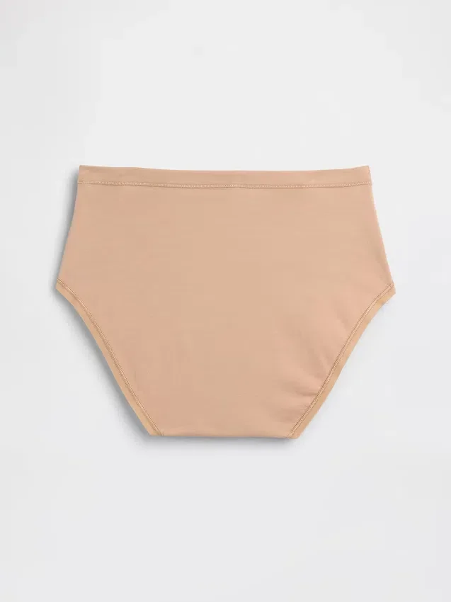 Braguitas de bikini de talle alto de algodón orgánico elástico