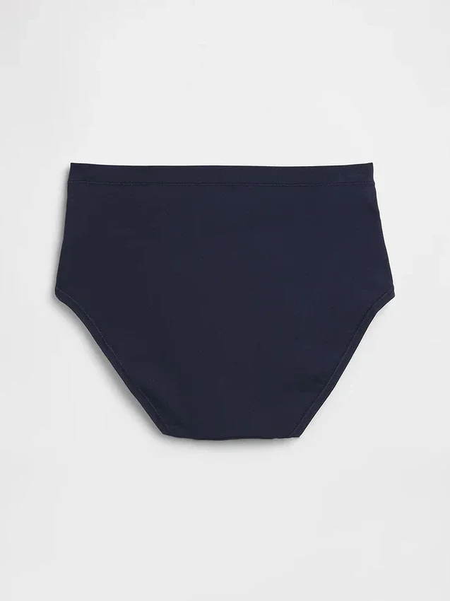 Braguitas de bikini de talle alto de algodón orgánico elástico