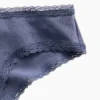 Braguitas hipster «cheeky» de algodón orgánico elástico con ribete de encaje, las más suaves