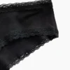 Braguitas hipster «cheeky» de algodón orgánico elástico con ribete de encaje, las más suaves