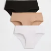 Braguitas hipster de algodón orgánico elástico (paquete de 3)