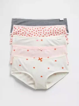 Braguitas hipster de algodón orgánico elástico para niños (paquete de 5)