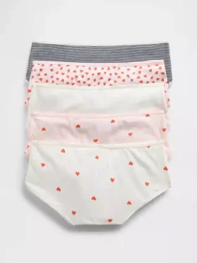 Braguitas hipster de algodón orgánico elástico para niños (paquete de 5)
