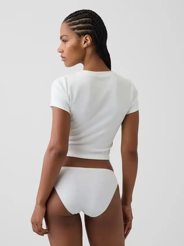 Braguitas tipo bikini de algodón orgánico elástico de máxima suavidad