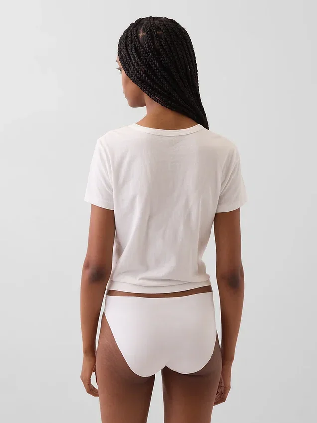 Braguitas tipo bikini invisibles de algodón orgánico elástico