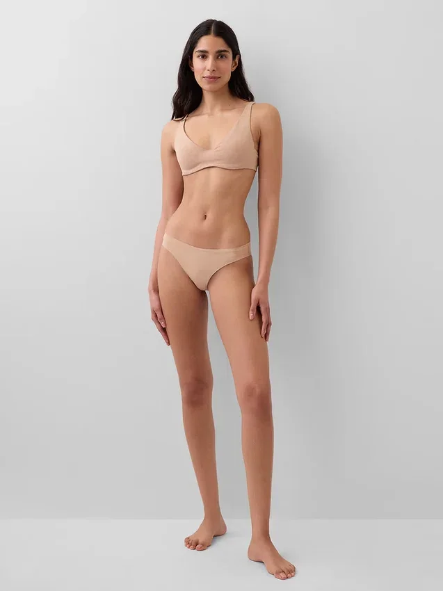 Braguitas tipo bikini invisibles de algodón orgánico elástico