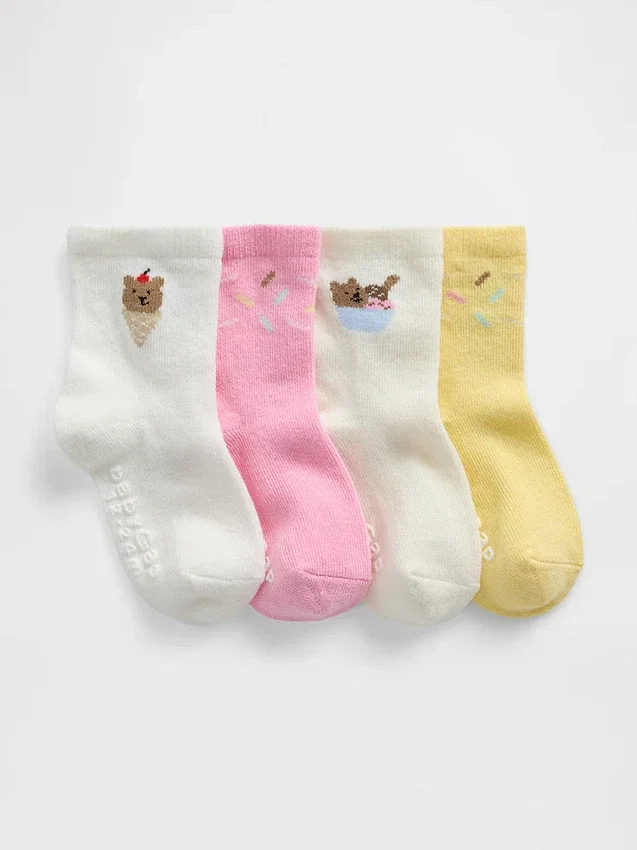 Calcetines «Brannan Bear Ice Cream» para bebés y niños (paquete de 4)