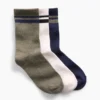 Calcetines cortos de estilo universitario para niños (paquete de 3)