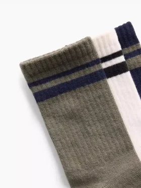 Calcetines cortos de estilo universitario para niños (paquete de 3)