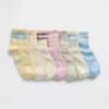 Calcetines cortos holgados de estilo universitario para niños (paquete de 7)