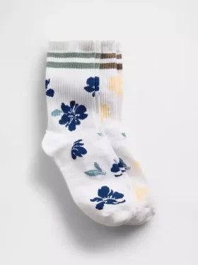 Calcetines cortos infantiles con estampado floral «Varsity»