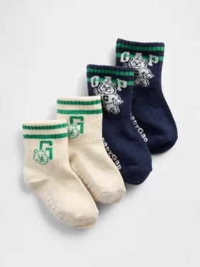 Calcetines de caña corta con el logotipo «Varsity» de Brannan Bear para Bebé y Niño (paquete de 2)