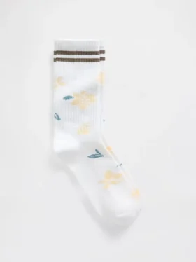 Calcetines de caña corta con estampado floral