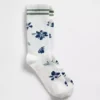 Calcetines de caña corta con estampado floral