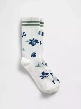 Calcetines de caña corta con estampado floral
