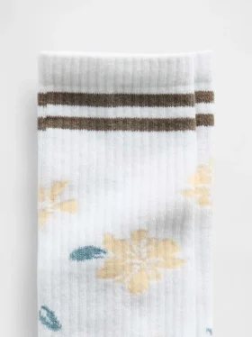 Calcetines de caña corta con estampado floral