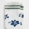 Calcetines de caña corta con estampado floral