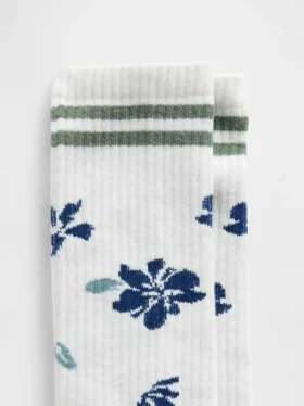 Calcetines de caña corta con estampado floral