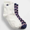 Calcetines de caña corta para niños con estrellas (paquete de 2)