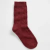 Calcetines de cuello redondo con punto trenzado