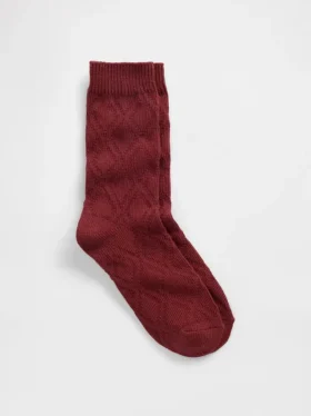 Calcetines de cuello redondo con punto trenzado
