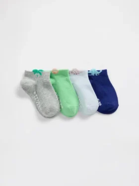Calcetines invisibles con motivos de dinosaurios para bebés y niños (paquete de 4)