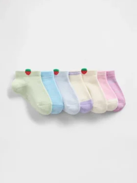 Calcetines invisibles de fresa para bebés y niños (paquete de 7)