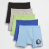 Calzoncillos bóxer de algodón orgánico elástico para niños de Star Wars (paquete de 5)