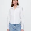 Camisa ajustada corta de algodón orgánico