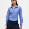 Camisa ajustada corta de algodón orgánico
