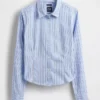 Camisa ajustada corta de algodón orgánico