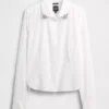 Camisa ajustada corta de algodón orgánico