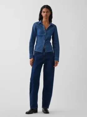 Camisa ajustada de denim