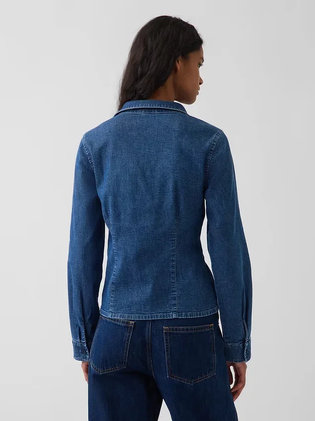 Camisa ajustada de denim