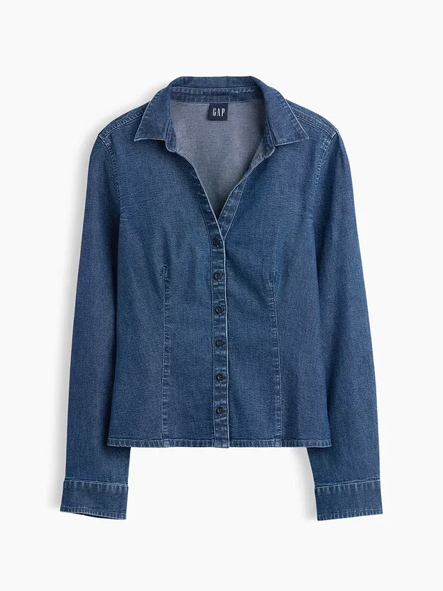 Camisa ajustada de denim