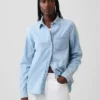 Camisa clásica de denim de algodón orgánico