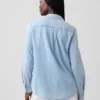 Camisa clásica de denim de algodón orgánico